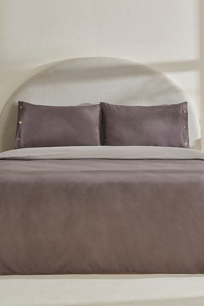 Karaca Home Anthracite Double Duvet Cover Set - 100% Cotton Base