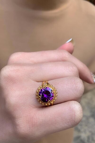 Bayar Gold 14 Ayar Altın Oval Güneşli Telkari Yüzük