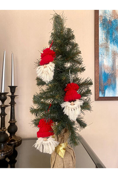 Genel Markalar 3'lü Bıyıklı Noel Baba/Yeni Yıl-Yıl Başı Ağacı, Kapı, Duvar, M...