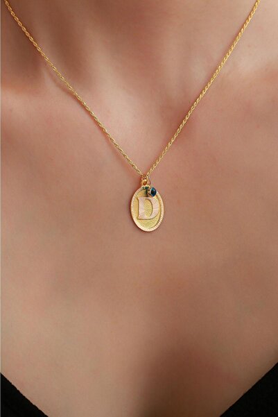 Bayar Gold 14 Ayar Altın D Harf Nostaljik Kolye