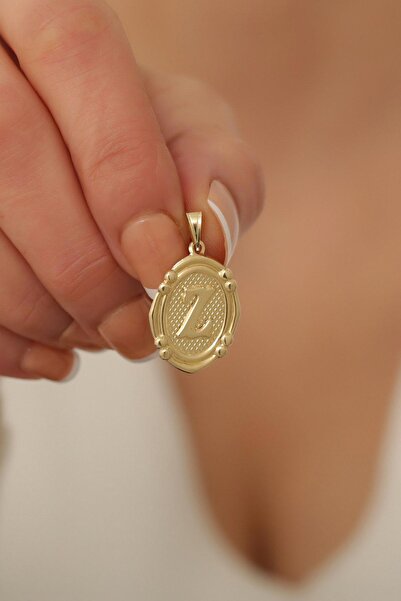 Bayar Gold 14 Ayar Altın Z Harfli Retro Kolye Ucu