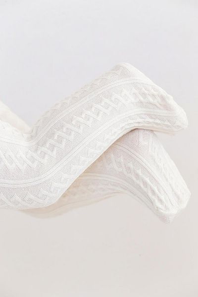 Daymod Baby Azalea Cream Colored Cotton Patterned Thick Winter Pantyhose