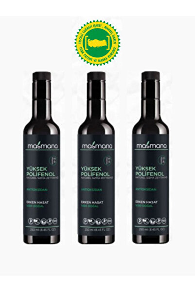 MASMANA Yüksek Polifenollü Zeytinyağı 3x 250 ml (2024 SEZONU)
