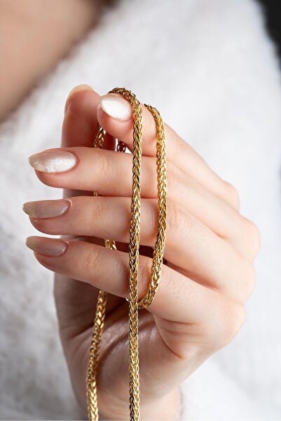 Bayar Gold 14 Ayar Altın Kalın Palmiye Zincir Kolye 2,5 mm