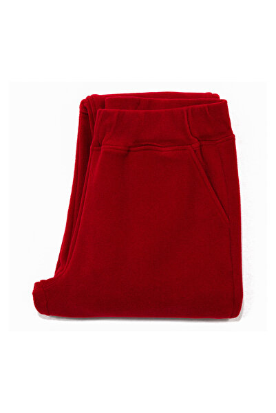 Cottonland Kadın ELLETRA Normal Kesim Polar Fleece Eşofman Alt KOYU KIRMIZI