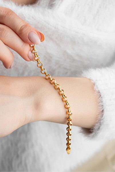 Bayar Gold 22 Ayar Altın Doç Zincir Bileklik