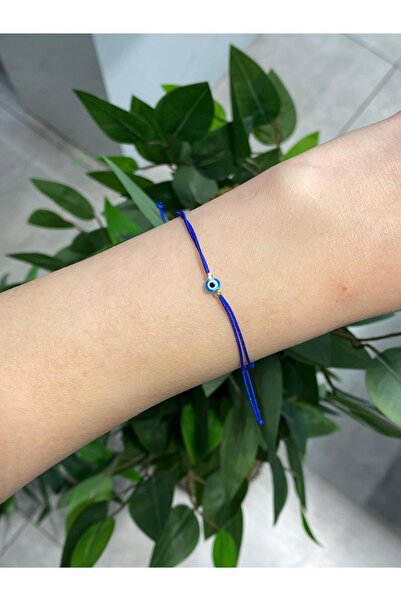 Bayar Gold 14 Ayar Altın Mavi İpli Gözlü Bileklik