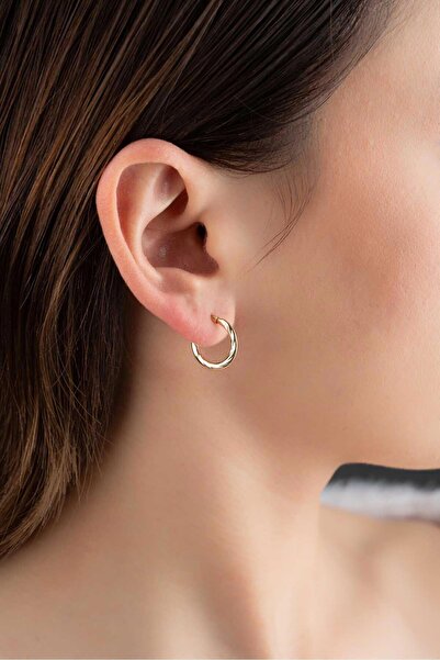 Bayar Gold 14 Ayar Altın Serena Halka Küpe