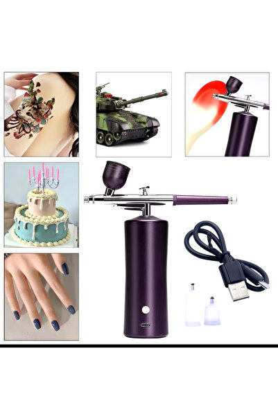 charmerprincesses 2024 yeni model Airbrush Kiti Protez Tırnak Cihazı Şarj Edi...