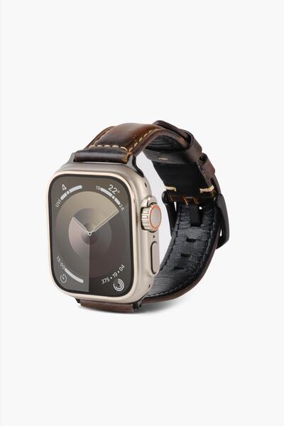 WATCHOFROYAL Apple %100 Hakiki Deri Saat Kordonu Crazy Kahve watch ultra 9 8 ...