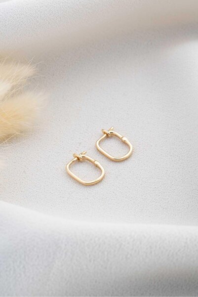 Bayar Gold 14 Ayar Altın Oval Küpe