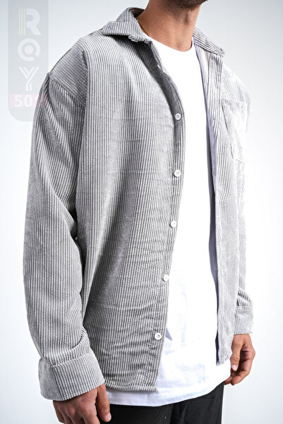 ROY501 Ανδρικό βελούδινο πουκάμισο Χοντρό χειμερινό πουκάμισο κοτλέ πουκάμισο