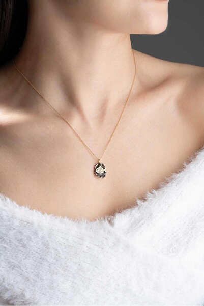 Bayar Gold 14 Ayar Altın Balık Deniz Kabuğu Kolye