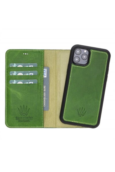WATCHOFROYAL MAGIC WALLET IPHONE 11 PRO YEŞİL CUZDAN + KILIF