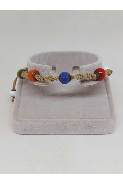 Yasamtohumu Керамічний браслет з кольоровими намистинами (54434)