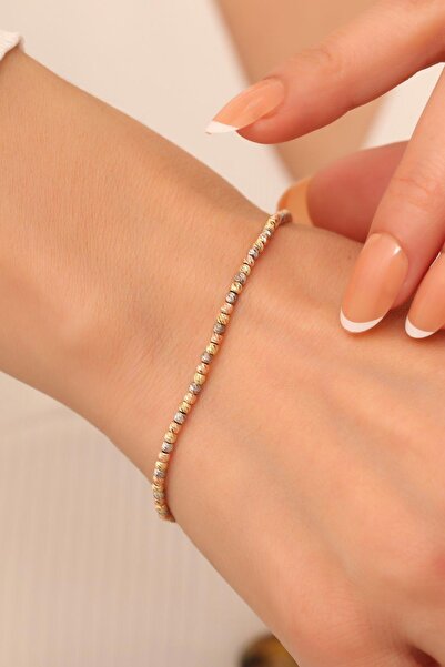 Bayar Gold 14 Ayar Altın Üç Renkli Dorika Bileklik