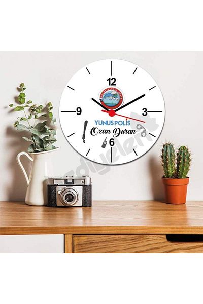 Hediyelen Dolphin Police Wall Clock
