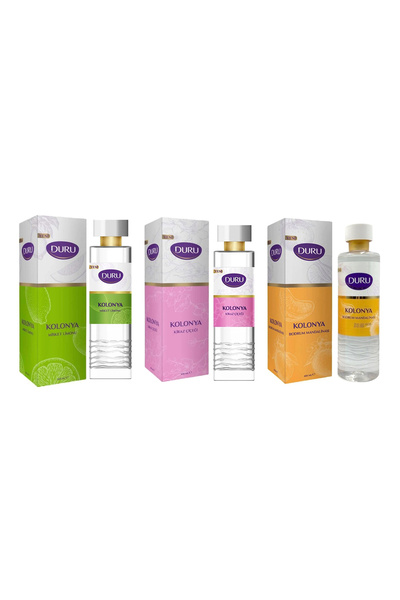 Duru Kolonya 400 ml 3 lü Karma Set / Limon / Mandalina / Kiraz Çiçeği