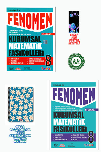 Fenomen Yayıncılık 8.Sınıf Kurumsal Matematik Fasikülleri 1-2-3-4-5-6 Fasikül...