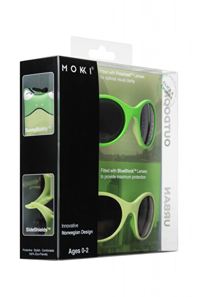 OEM Dětské sluneční brýle MOKKI Click & Change, UV ochrana, zelené, 0-2 roky, sada 2 párů