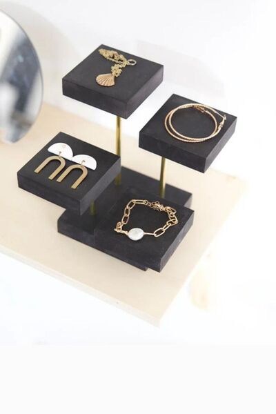 viveres Zenith Black Balance Suport pentru bijuterii pentru cercei, brățări și glezne, organizator de accesorii