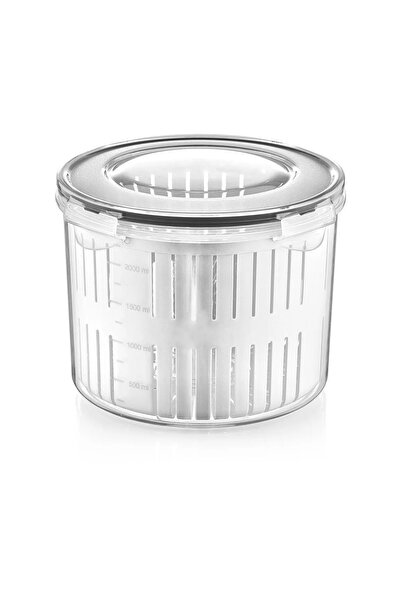 Genel Markalar Süzgeçli Plastik Turşuluk-Zeytinlik 2.5 Lt.