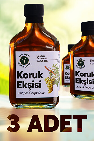 Natureller Koruk Ekşisi Tatlı Ekşi %100 Saf 280 gr - 3 Adet