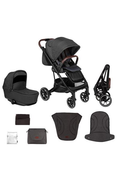 OEM Carucior 2 in 1 Skiddou Moss Onyx, Negru
