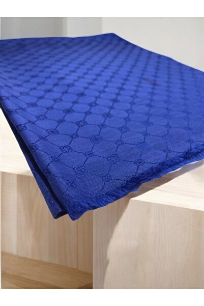 Aker Saks Mavisi K. Logolu İpek/Koton Jakar Etol Şal - 924