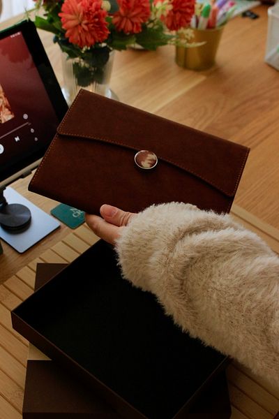 Nova Crafts Special Gift - Brown Notebook with Pen and Bag