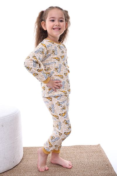 aden kids Set de pijamale unisex pentru copii din țesătură de bumbac sezonieră