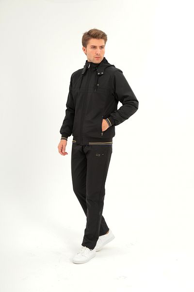 SOCCER Inside Fleece Twill Fabric Hooded Oversize Men's Tracksuit Set 4407