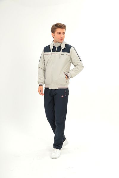 SOCCER Fleece Twill Fabric Hooded Men's Tracksuit Set 4406