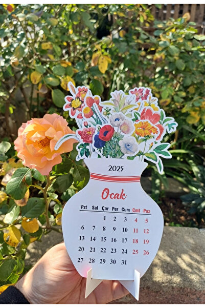 Sticksy 2025 Çiçekli Masa Takvimi , Özel Kesim 2025 Takvimi
