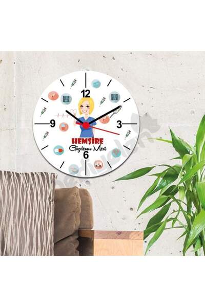 Hediyelen Hemşire Duvar Saati