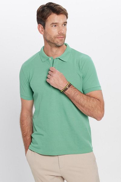 Tudors Pánské Slim Fit Slim Fit Bavlna Měkká textura Chladivá tkanina Obyčejné Pique Polo tričko s výstřihem