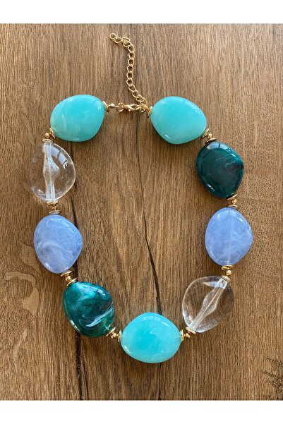 Store Vintage Bohem Tarzı Abartı Akrilik Boncuklu Kolye