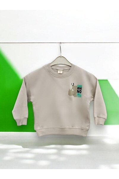 Zekids Момчешка суитшърт с принт Cool Rhino - памук