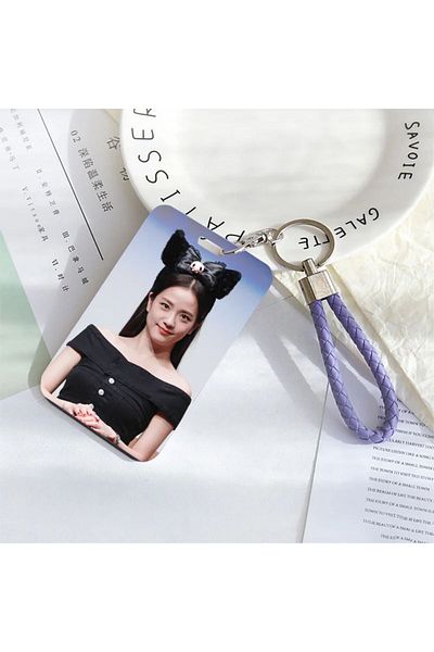 Kpop Dünyasi Blackpink'' Jisoo'' Hard Cover Card Holder/Keychain