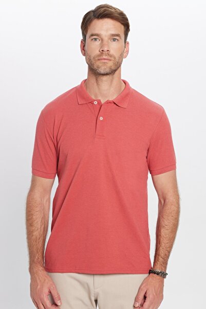 Tudors Men's Slim Fit Slim Fit Cotton Soft Texture Cool-Keeping Fabric Plain Pique Polo Neck T-Shirt