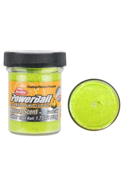 BERKLEY Powerbait Natural Scent Garlic Simli Alabalılk Hamuru Chartreuse