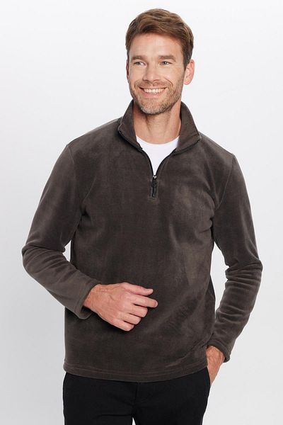 Tudors Unisex Standard Fit Αντιπηκτικό που δεν πέφτει, ανθεκτικό στο κρύο καπνιστό όρθιο γιακά Bato Fleece φούτερ