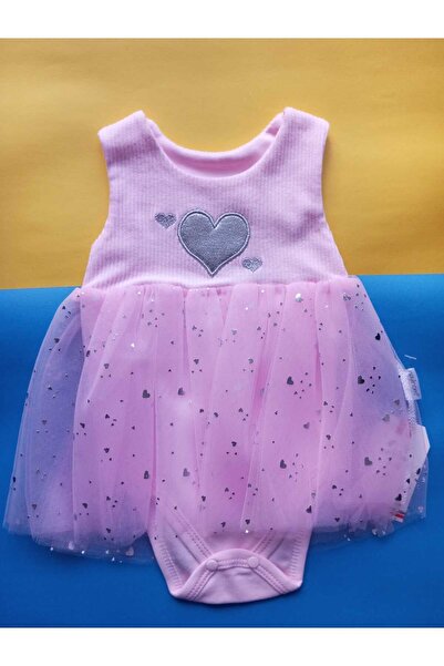 Nayinom Kalp Nakışlı Tulumlu Elbise