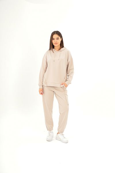 SOCCER Women's Sweat Tracksuit Set with Hood - 2 Thread 21762