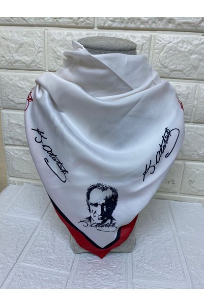 sema aksesuar White Red Black Atatürk Signed Scarf Bandana April 23, October ...