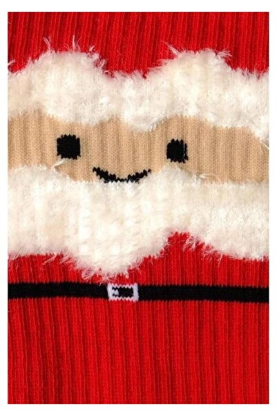 DREAM FASHION Women's Cotton Single Red Christmas Themed Socks
