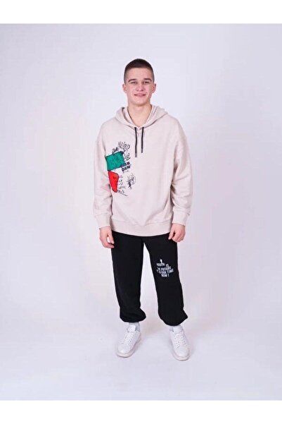 Marions Детски суитчър с качулка и надпис „Family World“