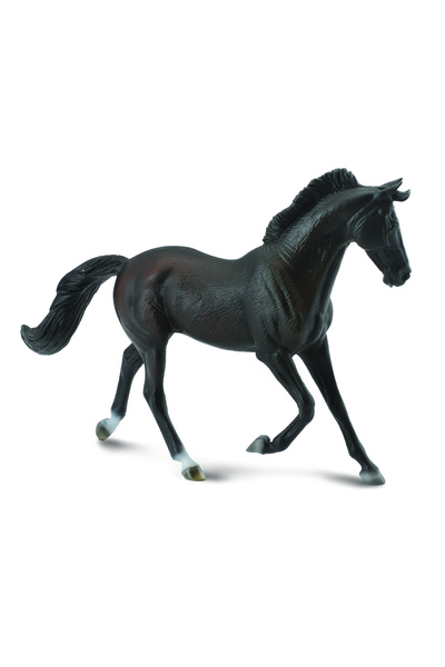 OEM Figurina iapa thoroughbred neagra pictata manual xl collecta