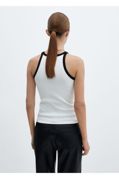 MANGO Woman Μπλούζα διακοσμημένη με αντίθεση