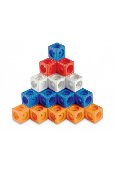Learning Resources Set MathLink - Constructii 3D din cuburi interconectabile